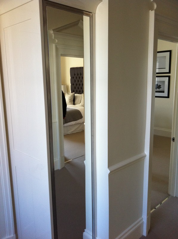 Full-length wardrobe mirror fitted in Harpenden home
