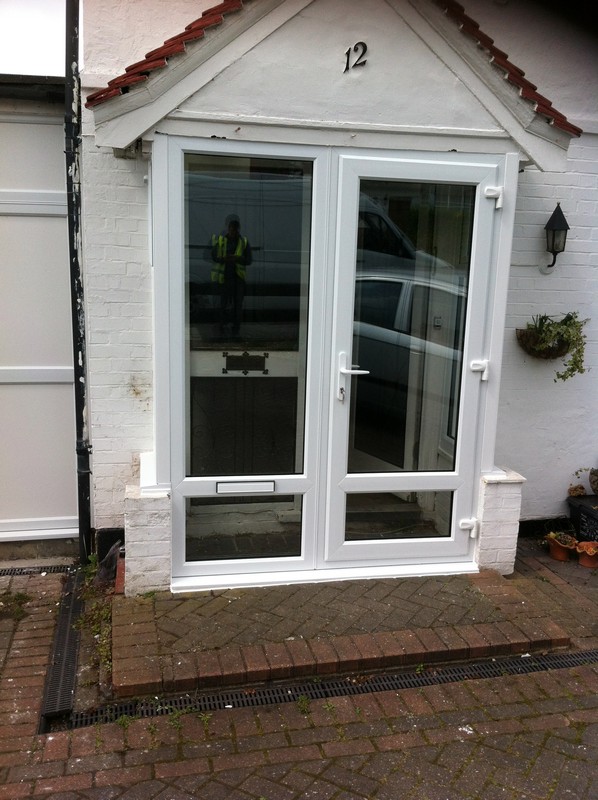 uPVC French doors fitted as front entrance in Harpenden