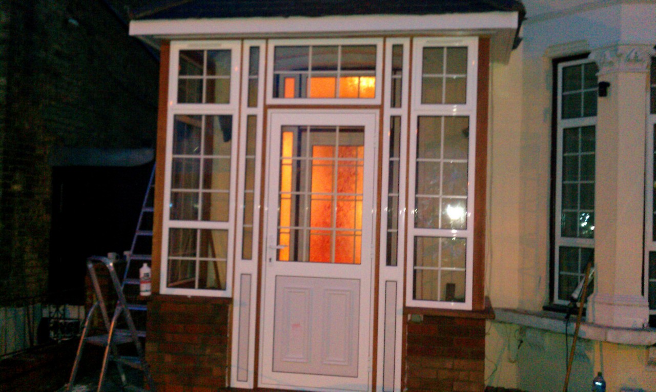 uPVC porch with Georgian bar glazing installed in Harpenden